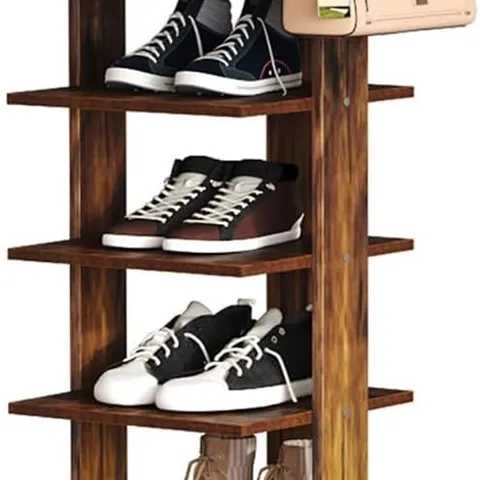 BOXED 10 PAIR SHOE RACK - BLACK