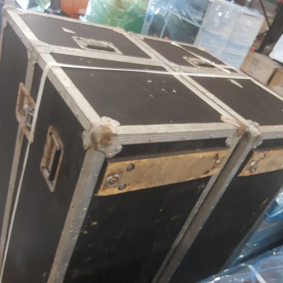 PALLET CONTAINING 2 HEAVY-DUTY ROAD TRUNK FLIGHT CASE