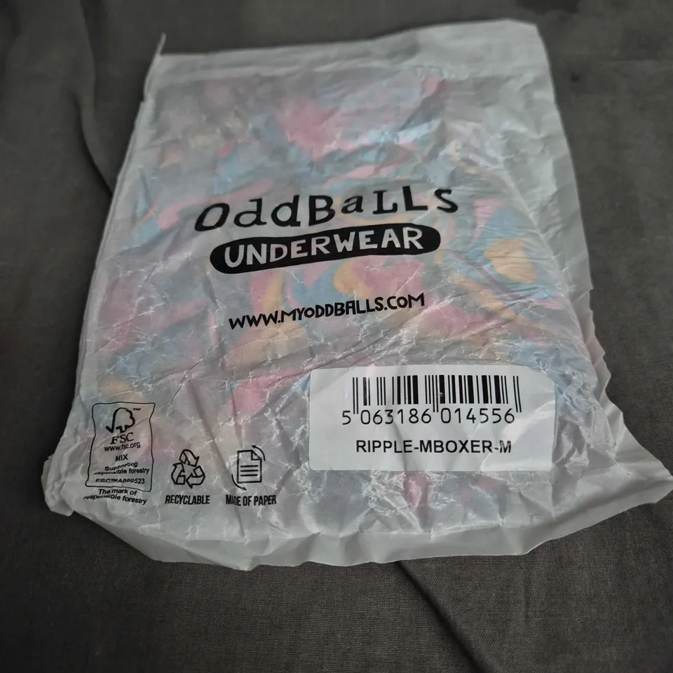 2 PAIRS OF ODDBALLS RIPPLE-M BOXER – MEN'S UNDERWEAR, SIZE M