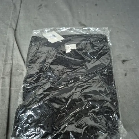 MOSS MERINO WOOL KNIT SWEATER - BLACK, MEN'S, SIZE L