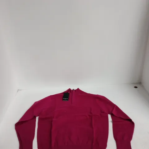 GLENMUIR 1891 TOUCH OF CASHMERE ZIP CARDIGAN – PINK, SIZE M