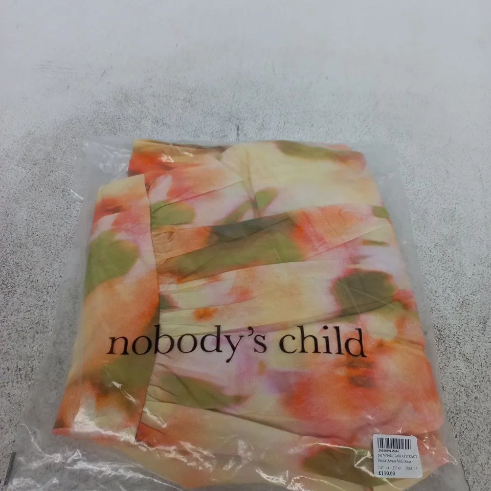 NOBODY'S CHILD PETITE AMANA MIDI DRESS - SIZE 14