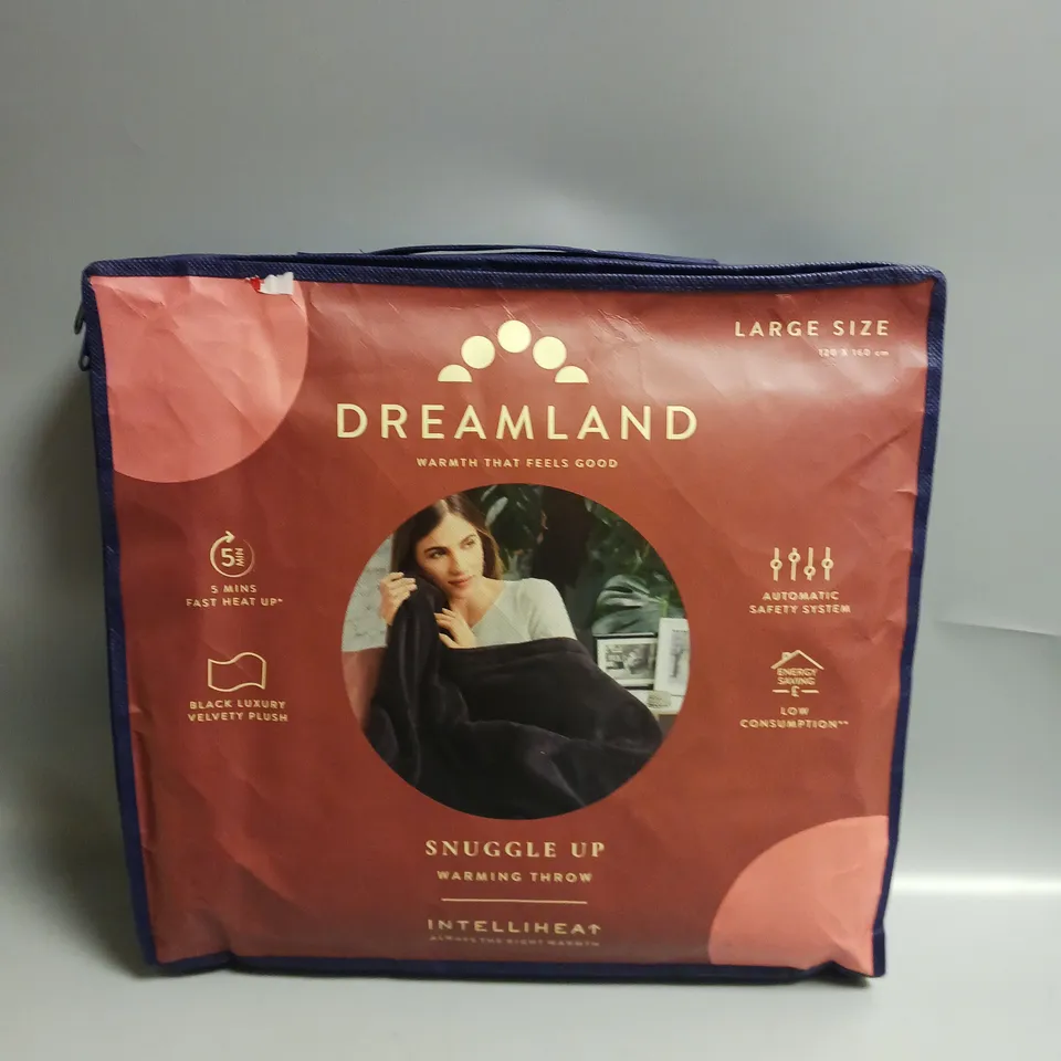 DREAMLAND WARMING THROW LARGE SIZE 120X160CM IN BLACK