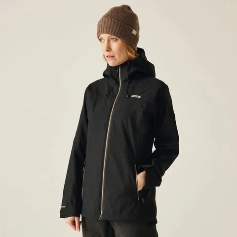 BRAND NEW REGATTA WOMEN'S WENTWOOD 3-IN-1 JACKET IN BLACK/MOCHA- UK 26