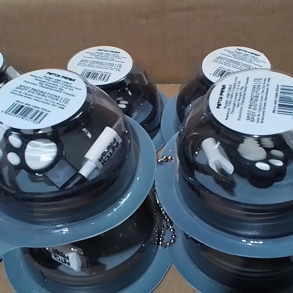 LOT OF APPROXIMATELY 225 PATCH PANDA 1M MICRO USB CABLES - BLACK