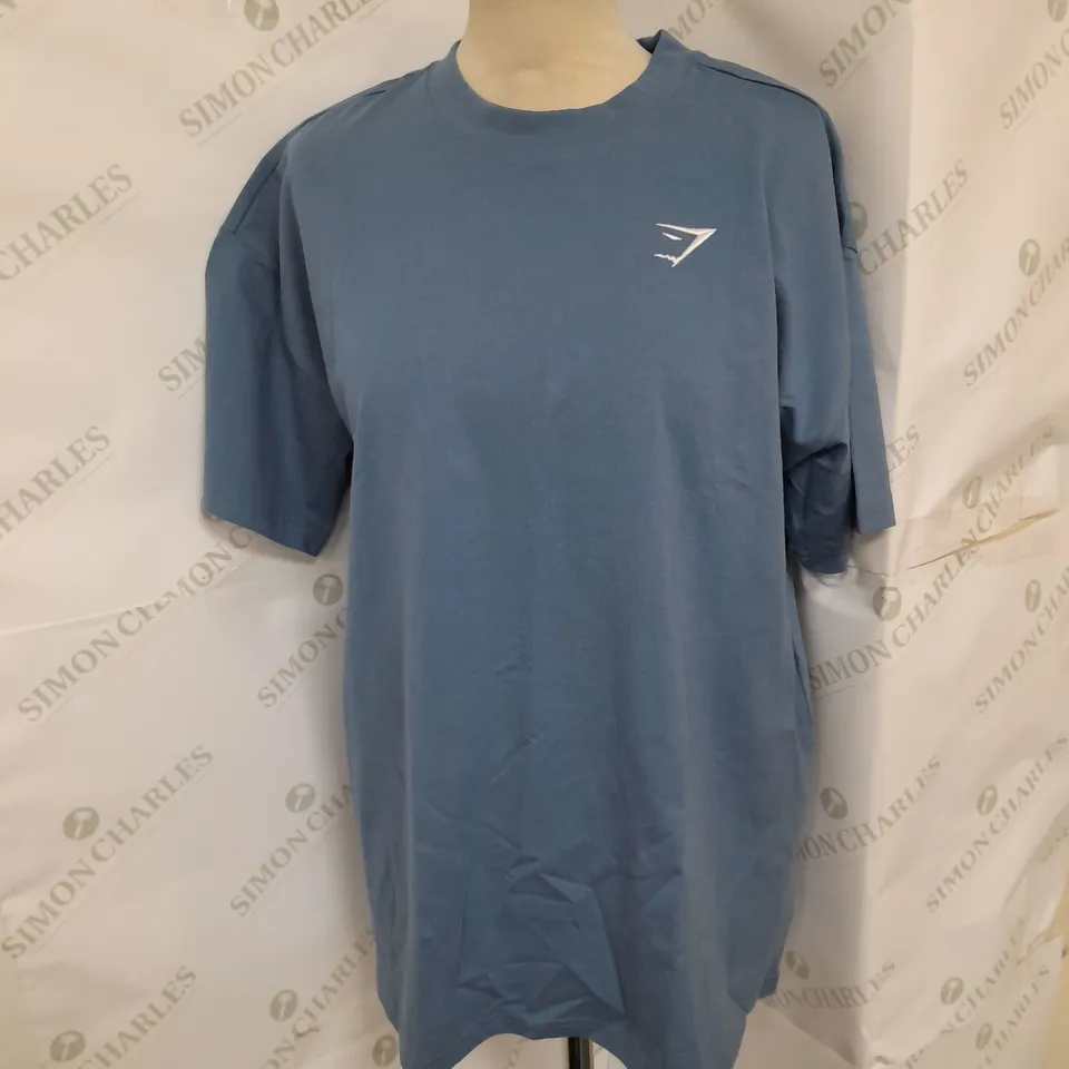 GYMSHARK TRAINING OVERSIZED T-SHIRT IN BLUE SIZE S