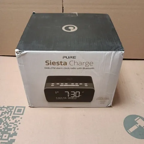 BOXED PURE SIESTA CHARGE ALARM CLOCK RADIO