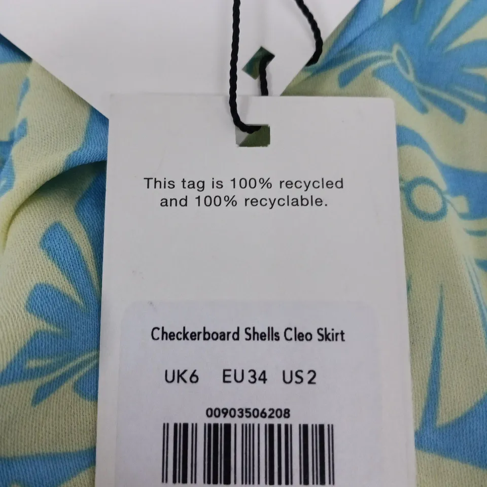 WHISTLES CHECKERBOARD SHELLS CLEO SKIRT – UK 6