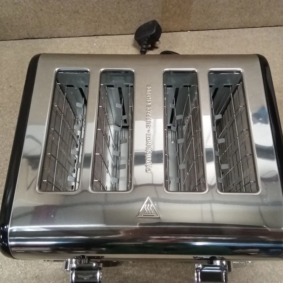 BOXED SWAN RETRO 4-SLICE TOASTER - BLACK