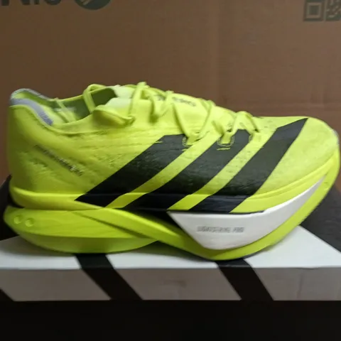 BOXED PAIR OF ADIDAS ADIZERO PRIME X3 STRUNG RUNNING SHOES – MEN'S - UK SIZE 9