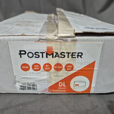 BOX OF APPROX 1000 POSTMASTER DL WALLETS 80GSM - WHITE 