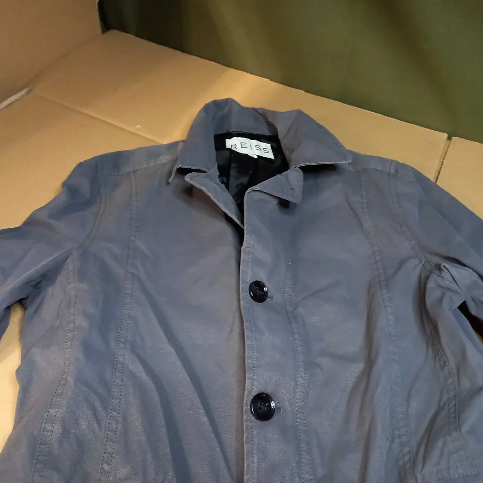REISS GREY BUTTON UP MENS JACKET - SMALL