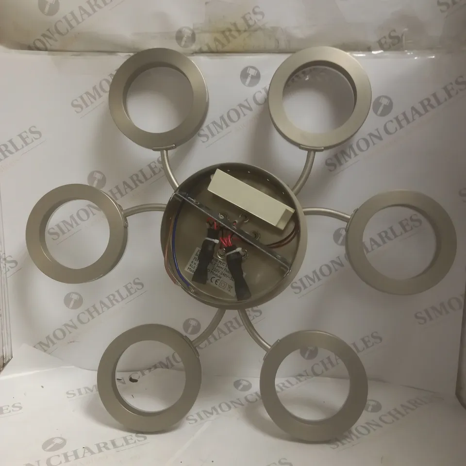 BOXED BOYD LED SEMI FLUSH 6 ARM CEILING FITTING 