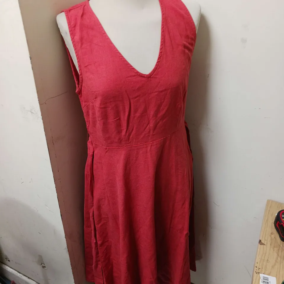 VERY LINEN DRESS BURNT ORANGE NO SIZE SPECIFIED
