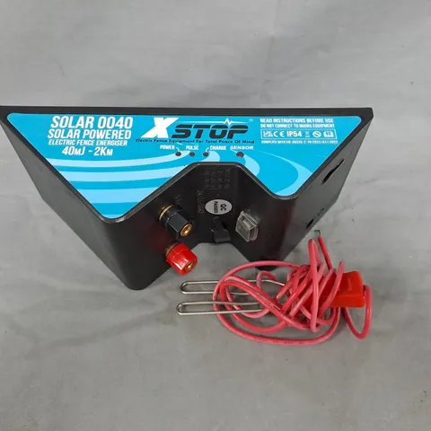 XSTOP SOLAR ENERGIZER ELECTRIC FENCE – 40MJ, 2KM – BOXED