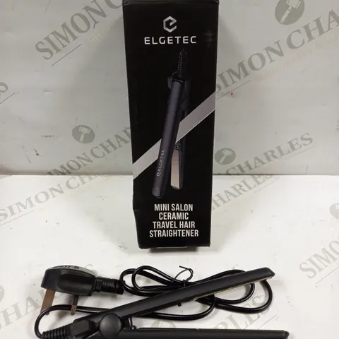 ELGETEC MINI SALON CERAMIC TRAVEL HAIR STRAIGHTENER
