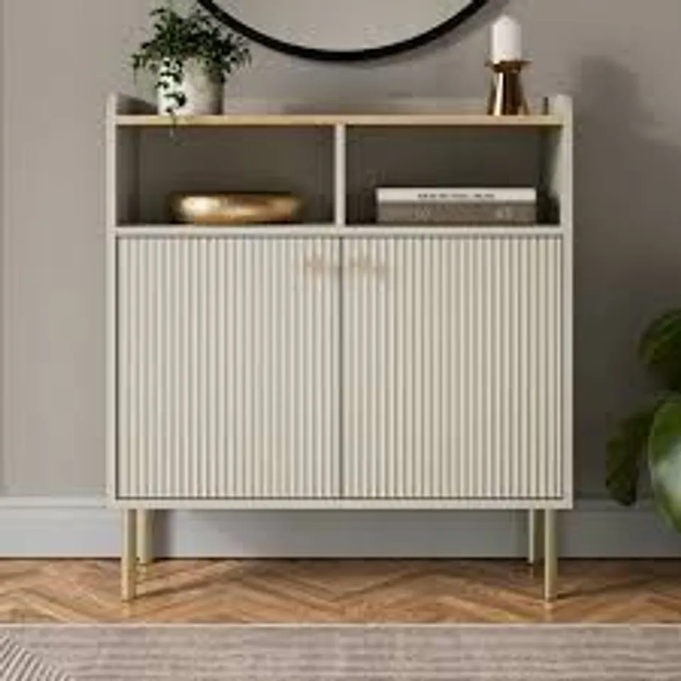 BOXED DUNHELM GEORGI SLIM SIDEBOARD - NATURAL (1 BOX)