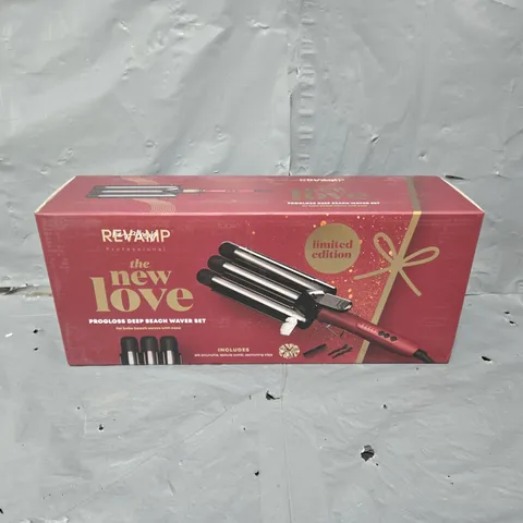 BOXED REVAMP PROFESSIONAL THE NEW LOVE PROGLOSS DEEP BEACH WAVER SET