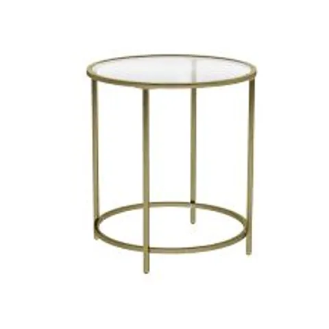 BOXED VASAGLE ROUND SIDE TABLE, SMALL COFFEE TABLE (1 BOX)