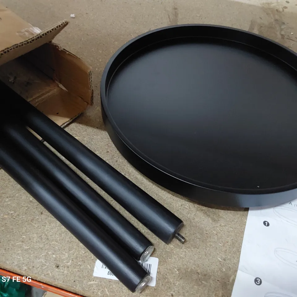 BOXED APICIZON ROUND SIDE TABLE WITH TRAY