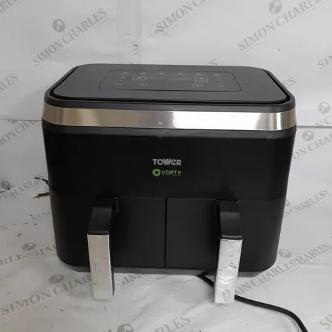 BOXED TOWER 8 LITRE DUAL BASKET AIR FRYER 