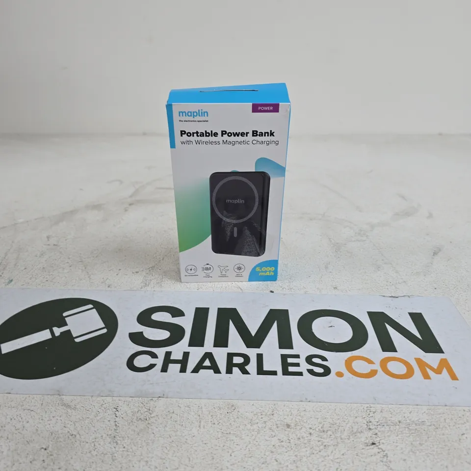 MAPLIN 5,000MAH WIRELESSFAST CHARGING POWER BANK WITH USB-C & QI CHARGING