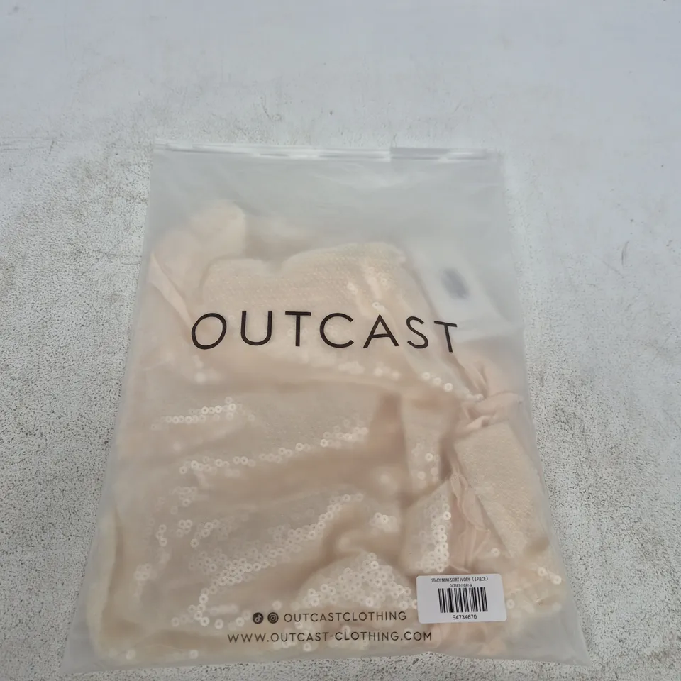 OUTCAST STACY MINI SKIRT IVORY – SIZE M
