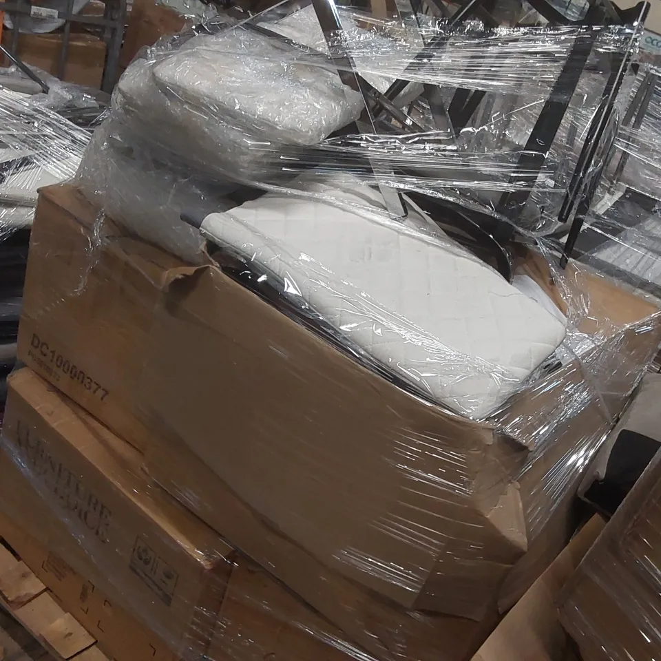 PALLET CONTAINING A LARGE QUANTITY OF DESIGNER FURNITURE PARTS
