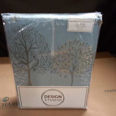 DESIGN STUDIO ONE PAIR OF FULLY LINED CURTAINS - 168X183CM
