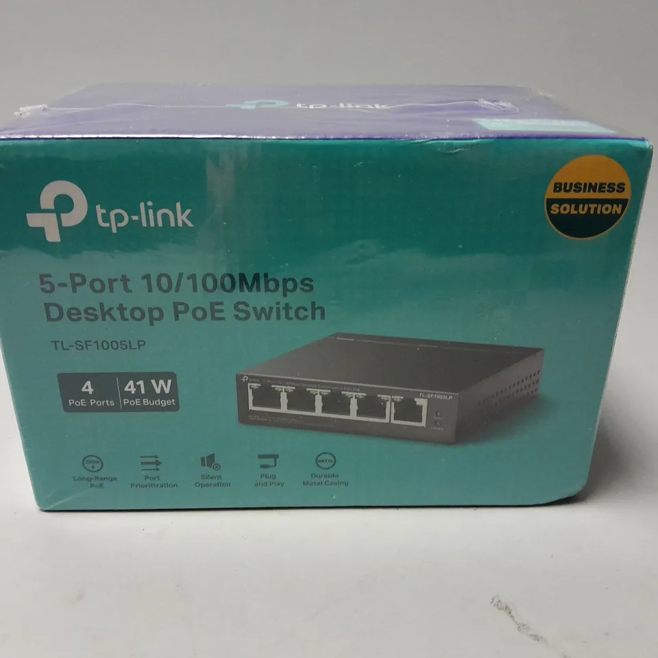 SEALED TP-LINK 5-PORT 10/100MBPS DESKTOP POE SWITCH - TL-SF1005LP