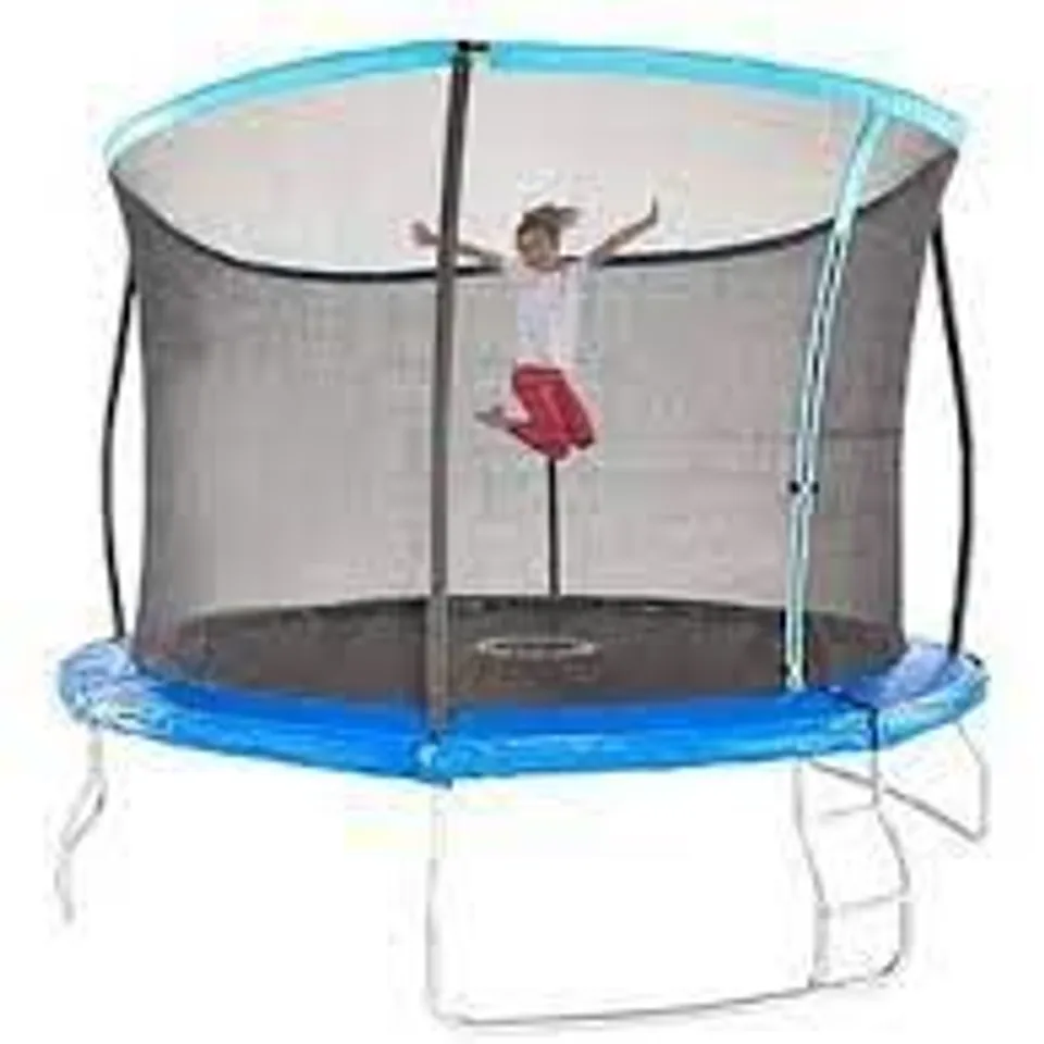 BOXED SPORTSPOWER 10FT TRAMPOLINE WITH EASI-STORE FOLDING ENCLOSURE (1 BOX) RRP £189.99