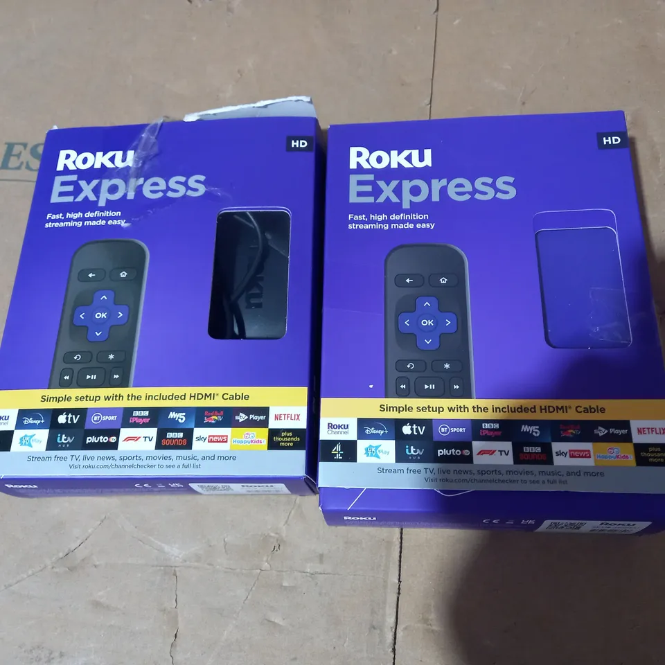 LOT OF 2 BOXED ROKU EXPRESS 