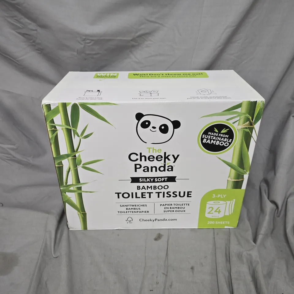 BOXED THE CHEEKY PANDA SILKY SOFT BAMBOO TOILET TISSUE 24 PACK