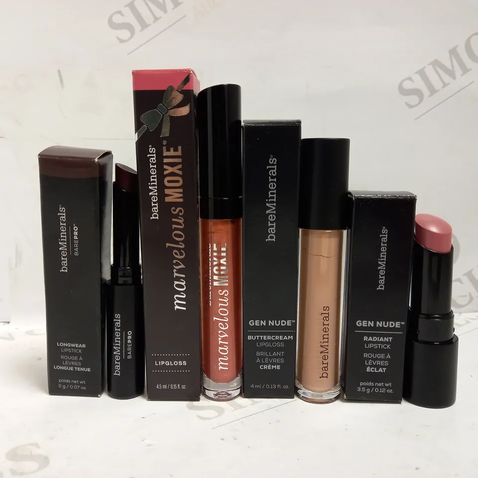 LOT OF APPROXIMATELY 20 BAREMINERALS LIP MAKE UP ITEMS