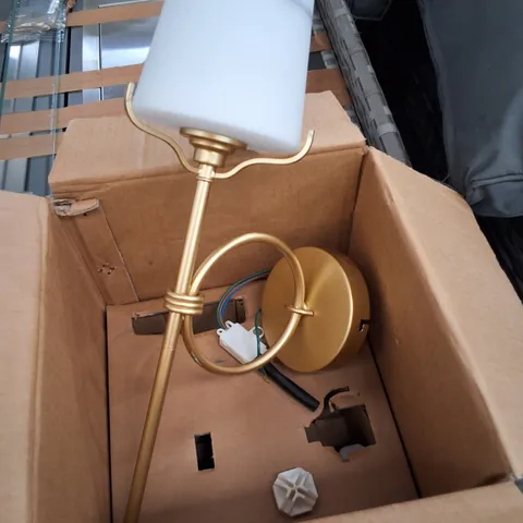 BOXED BACKLER GOLD WALL SCONCE