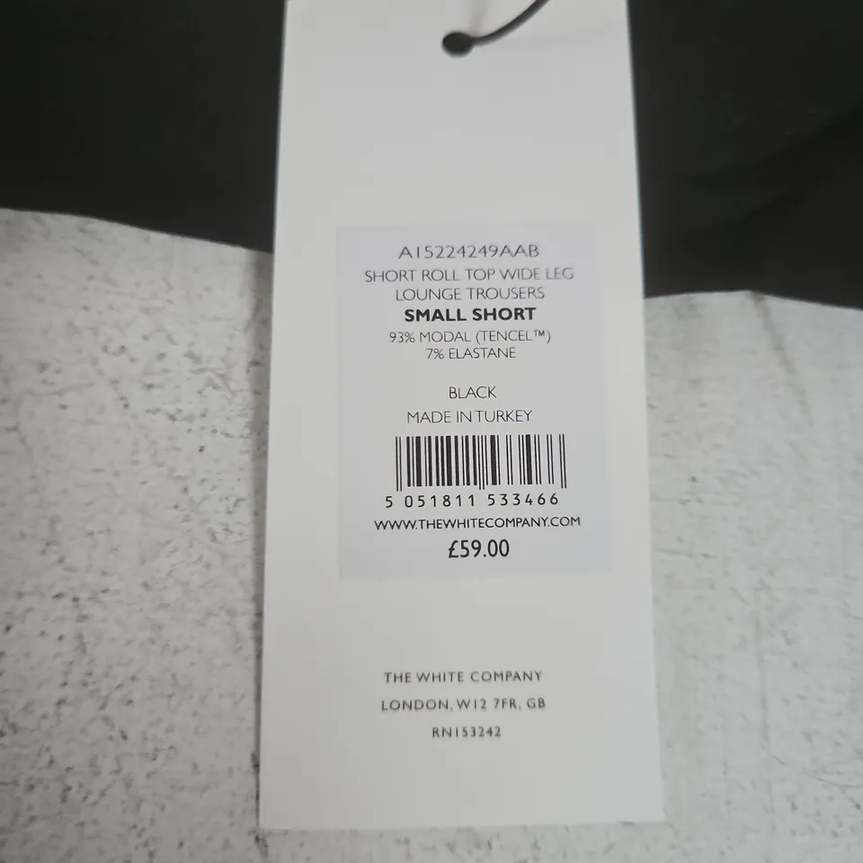 THE WHITE COMPANY LOUNGE TROUSERS – BLACK, SMALL 