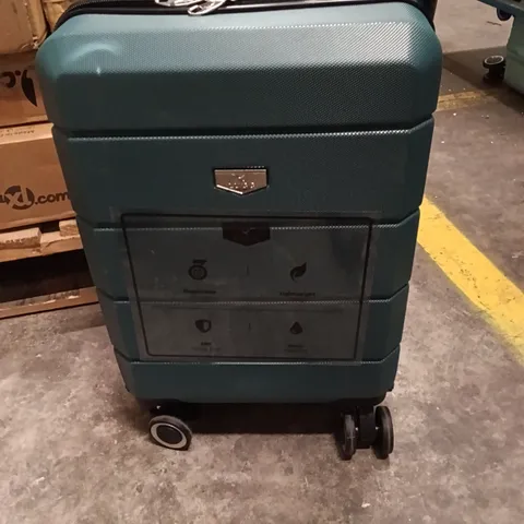 UNBOXED KEPLIN LUGG SMALL SIZE TRAVEL SUITCASE WITH WHEELS GREEN COLOUR 