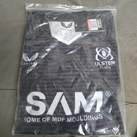 BAGGED CASTORE ULSTER RUGBY JERSEY IN BLACK - 3XL