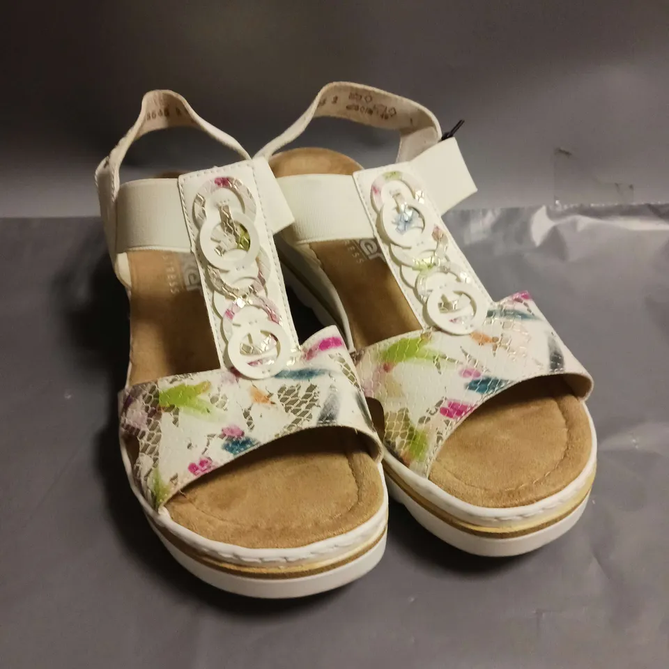 RIEKER ANTISTRESS WEDGE SANDALS MULTI-COLOURED SIZE EU 39