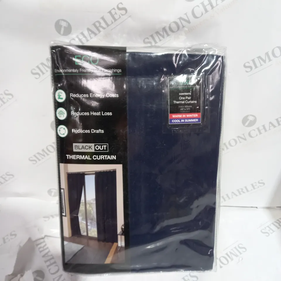 ECO THERMAL CURTINS ONE PAIRE - 114 X 183CM / 45X72