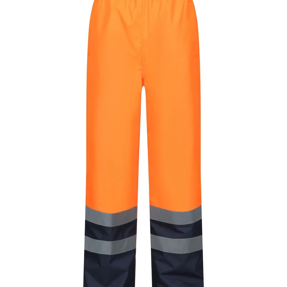 BRAND NEW REGATTA HIVIS INSULATED OVERTROUSERS IN ORANGE/NAVY - UK XXL