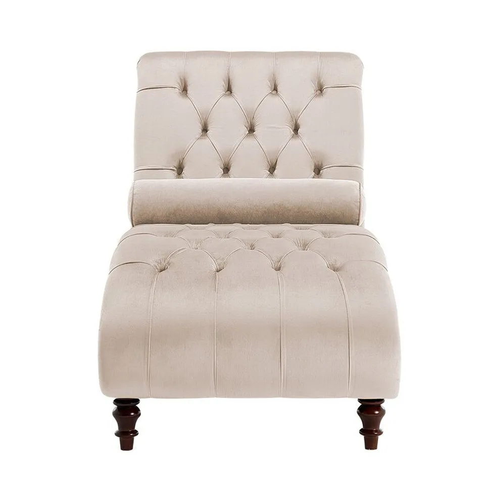 BOXED STULTS CHAISE LOUNGE CHAIR - BEIGE