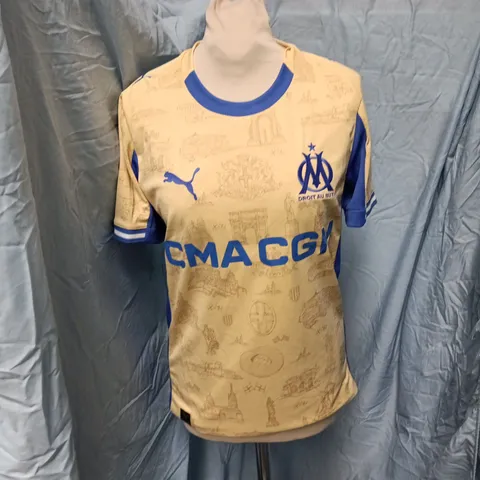 OLYMPIQUE DE MARSEILLE FOOTBALL SHIRT – PUMA – CMA CGM SPONSOR - UK XS