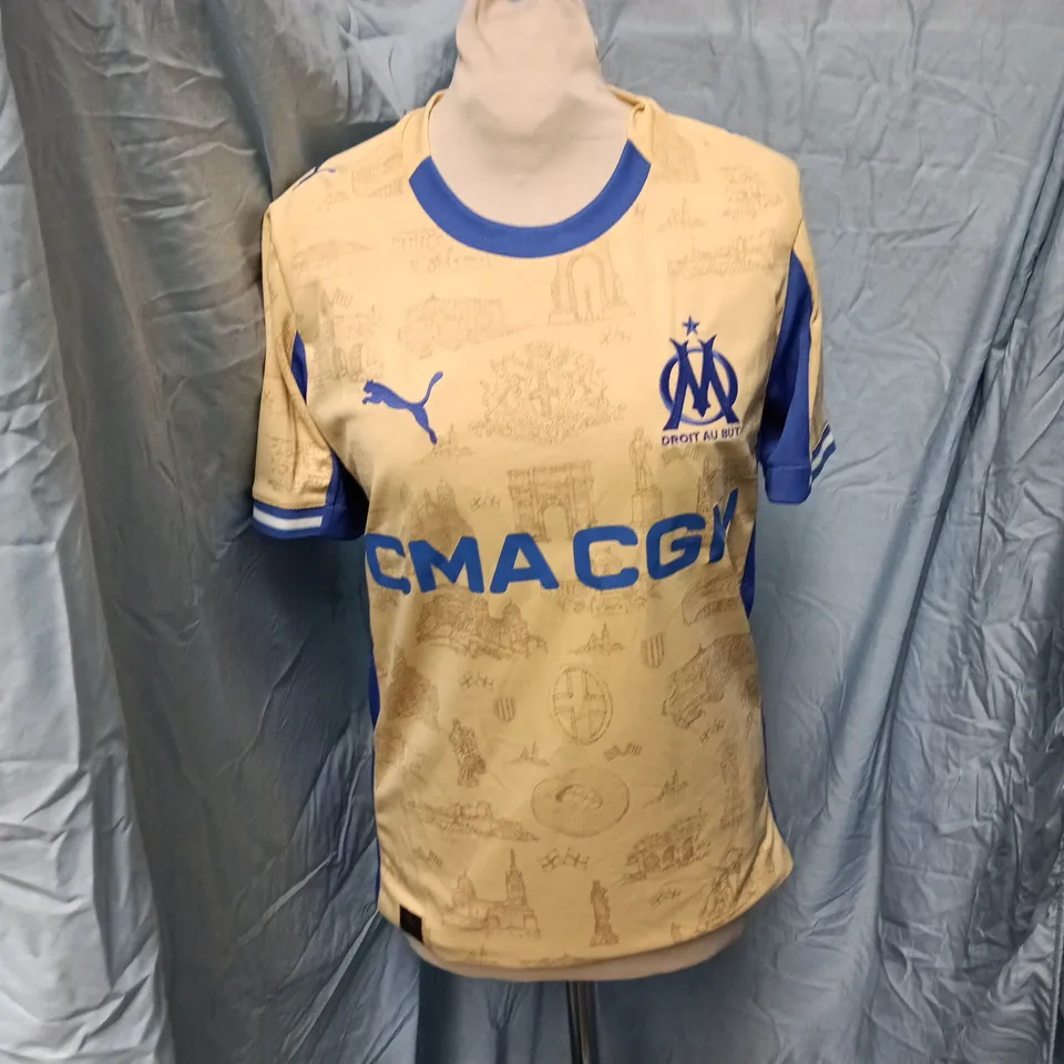 OLYMPIQUE DE MARSEILLE FOOTBALL SHIRT – PUMA – CMA CGM SPONSOR - UK XS