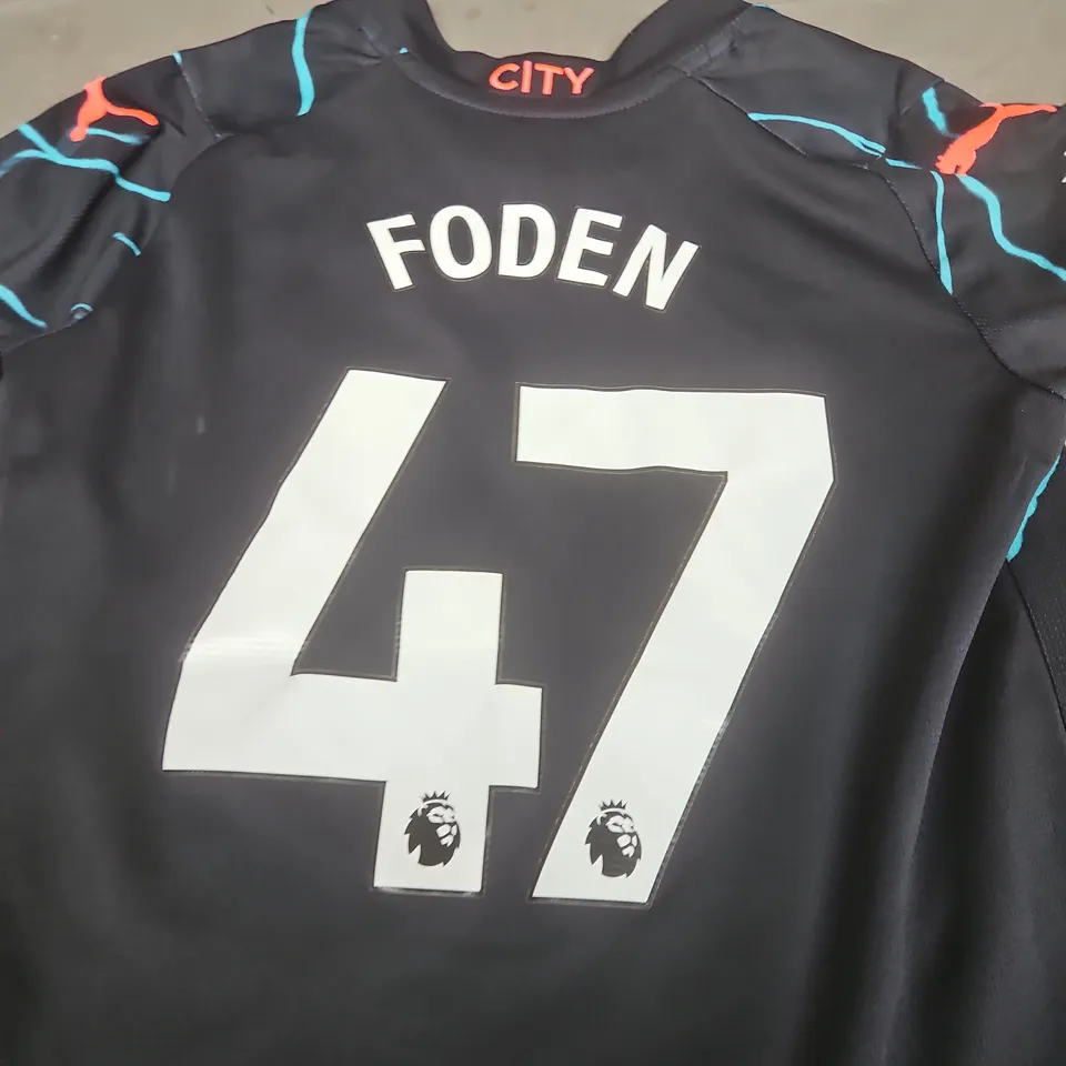 MANCHESTER CITY FC FODEN 47 FOOTBALL SHIRT – 9/10 YRS 