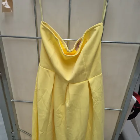 AX PARIS YELLOW DRESS, WOMENβS, UK SIZE 14