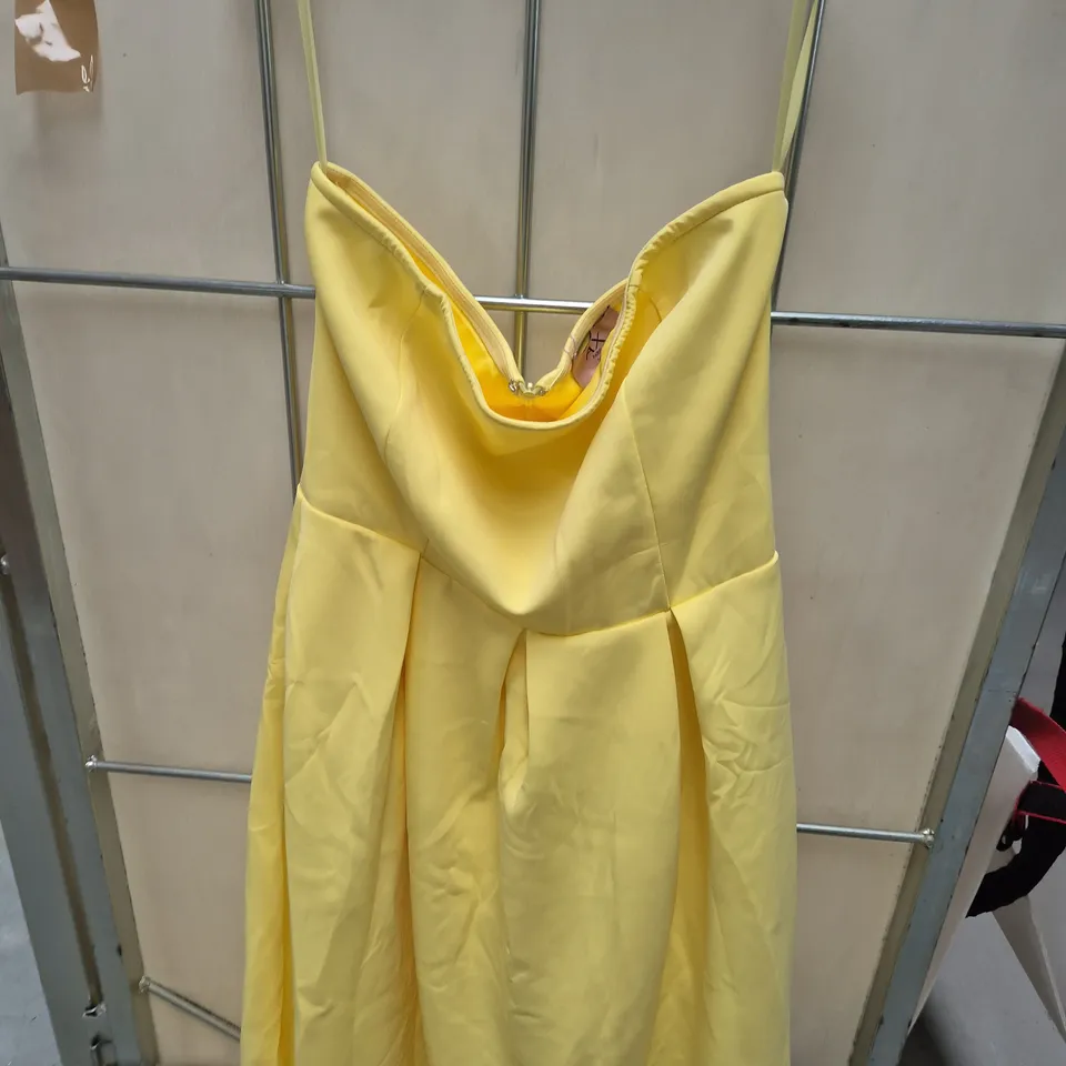 AX PARIS YELLOW DRESS, WOMEN’S, UK SIZE 14