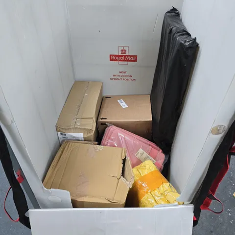 CAGE OF APPROXIMATELY 8 ASSORTED ITEMS TO INCLUDE BABY WIPES, CUPS, TOILET ROLL, ETC