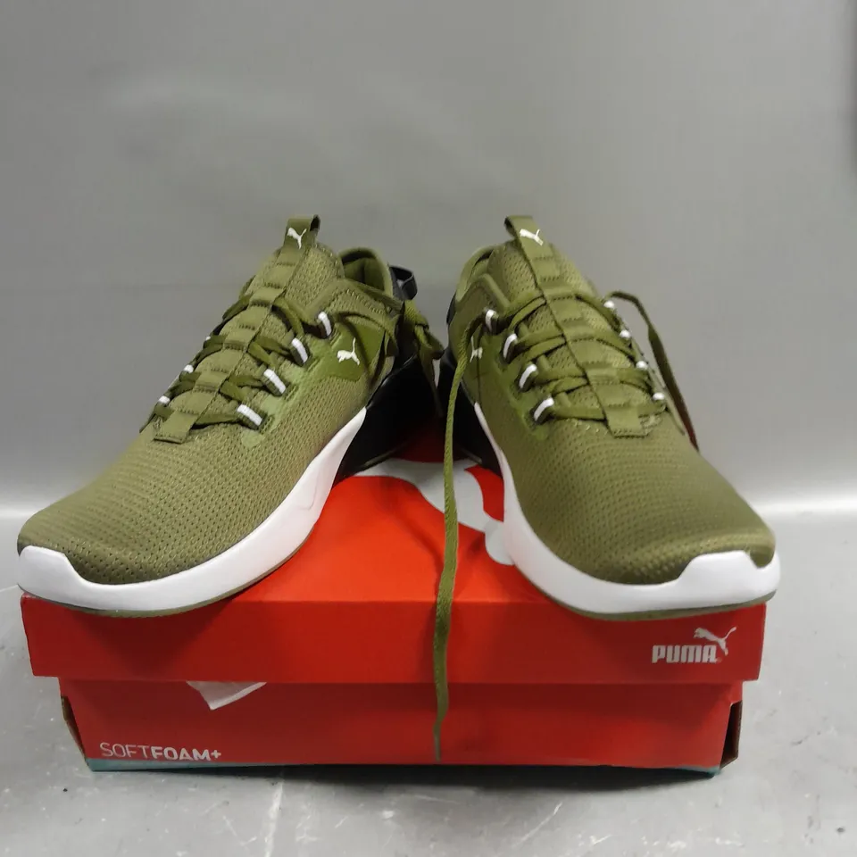 BOXED PAIR OF PUMA TRAINING RETALIATE TRAINERS IN KHAKI - 7