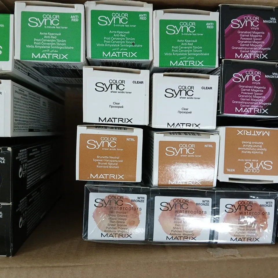 BOX OF APPROXIMATELY 20 ASSORTED MATRIX SO COLOUR SYNC PRODUCTS